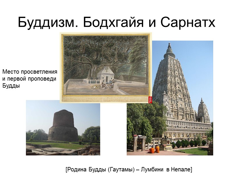 Буддизм. Бодхгайя и Сарнатх [Родина Будды (Гаутамы) – Лумбини в Непале] Место просветления 